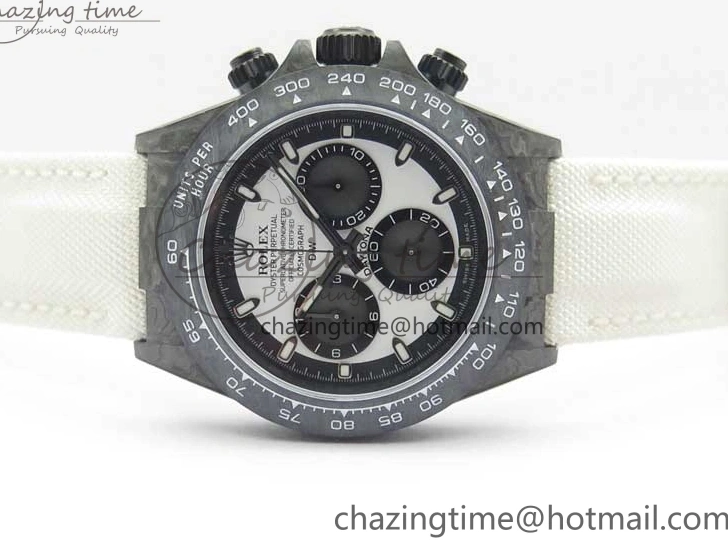 MiroTime 0320 WrinkleFree Daytona DIW Carbon Noob 1:1 Best Edition White Black Dial on Nylon Strap SA 2614